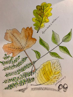 Autumn leaves painting