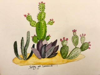 Cactus painting