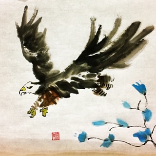 Chinese painting workshop Eagle