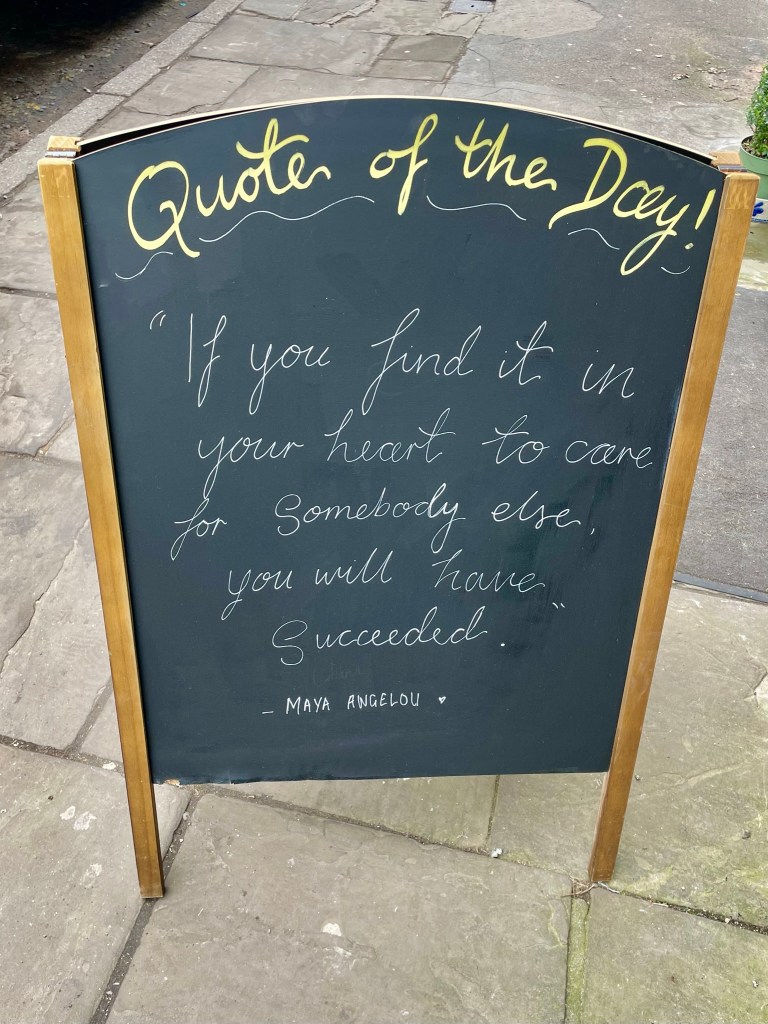 Quote by Maya Angelou - If you find it in your heart to care for someone else, you will have succeeded.